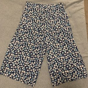 Madewell Huston Wide Leg Crop in Floral Print